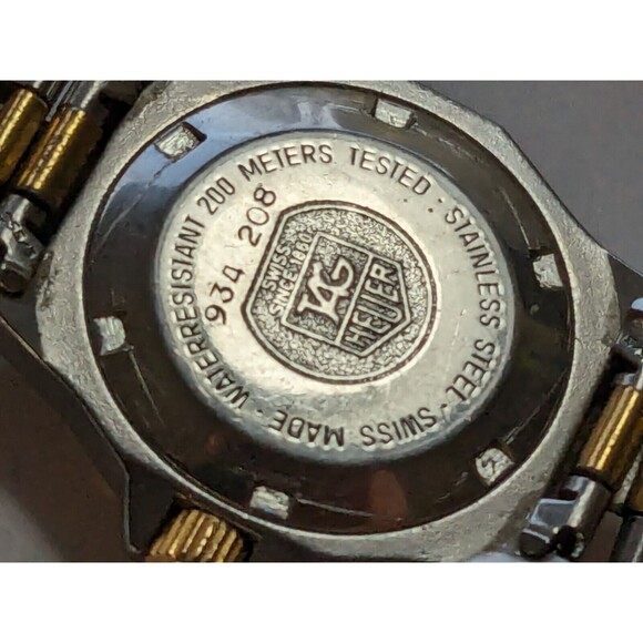 28mm TAG Heuer 3000 Professional 934.208 2Tone Gold Steel 200M Quartz Dive Watch - Picture 9 of 14